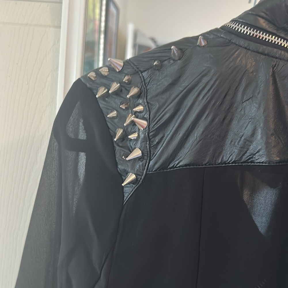 BLVD Studded Mixed Media Top - Picture 7 of 9